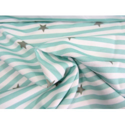 Paul & Clara Mini Stripes - Sterne mint